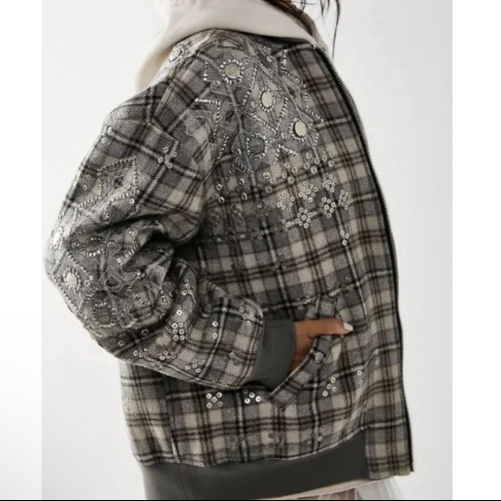 Free People Louie Embellished Bomber Jacket - Picture 3 of 12